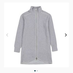 Lululemon gray on repeat zip up ribbed cardigan jacket size 6
